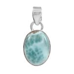 Larimar 1.2" 925 Silver Pendant (RS100-6)