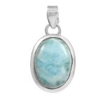Larimar 1.25" 925 Silver Pendant (RS100-8)