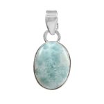 Larimar 1.2" 925 Silver Pendant (RS100-13)