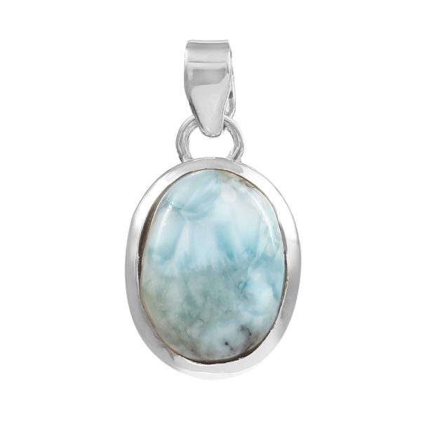Larimar 1.25" 925 Silver Pendant (RS100-15)