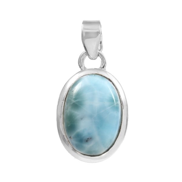 Larimar 1.25" 925 Silver Pendant (RS100-22)