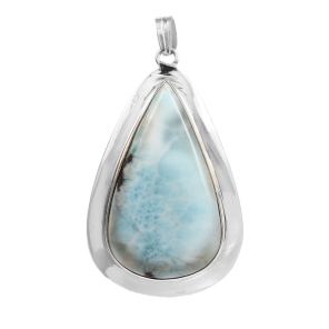 Larimar 2.22" 925 Silver Pendant (RS100-31)