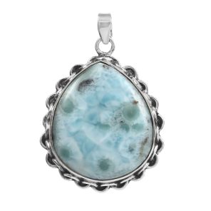 Larimar 1.9" 925 Silver Pendant (RS100-104)