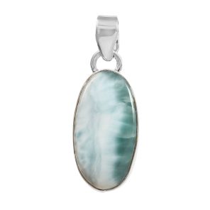 Larimar 1.25" 925 Silver Pendant (RS100-36)