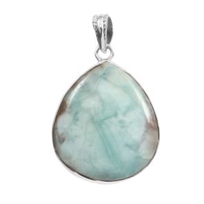 Larimar 1.6" 925 Silver Pendant (RS100-40)