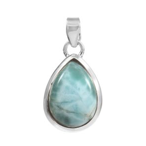 Larimar 1.25" 925 Silver Pendant (RS100-43)