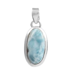 Larimar 1.3" 925 Silver Pendant (RS100-44)