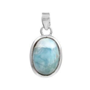 Larimar 1.25" 925 Silver Pendant (RS100-45)