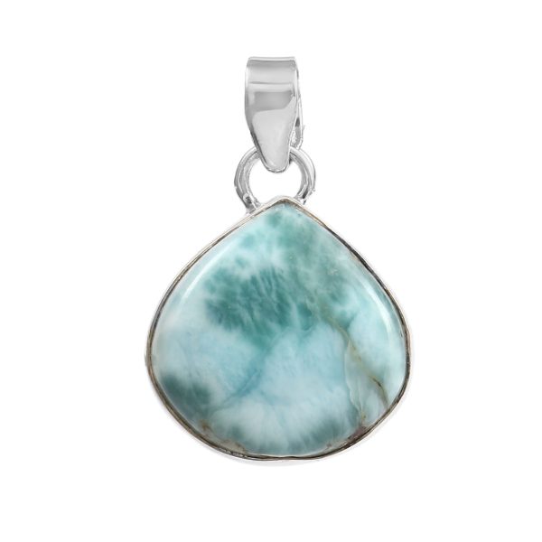 Larimar 1.2" 925 Silver Pendant (RS100-46)