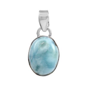 Larimar 1.2" 925 Silver Pendant (RS100-47)