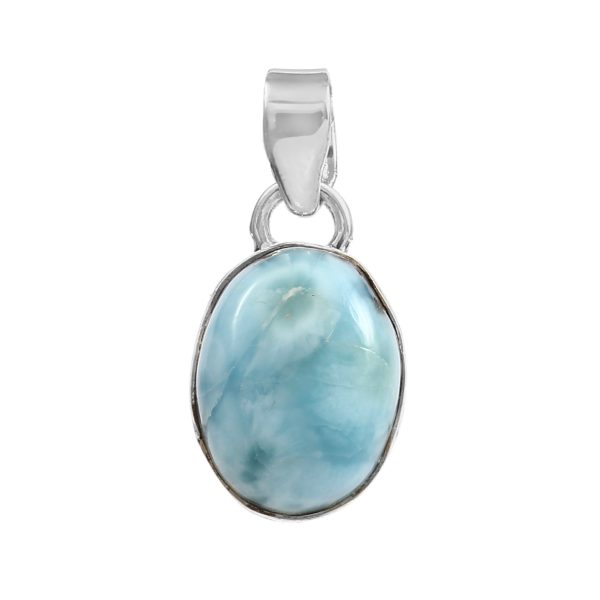 Larimar 1.2" 925 Silver Pendant (RS100-47)