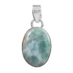 Larimar 1.2" 925 Silver Pendant (RS100-54)