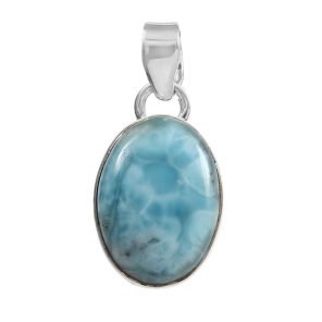 Larimar 1.2" 925 Silver Pendant (RS100-55)