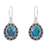 Paraiba Fire Opal 0.25" 925 Silver Earrings (REXT49-278)