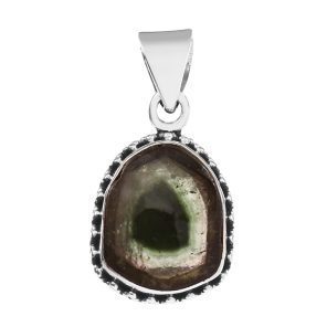 Watermelon Tourmaline 1" 925 Silver Pendant (RS108-135)