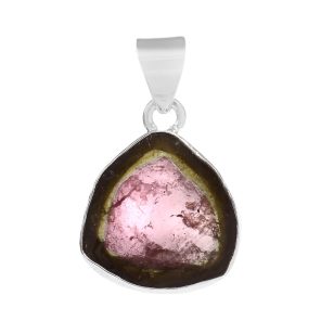 Watermelon Tourmaline 1" 925 Silver Pendant (RS108-108)