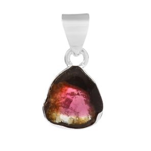 Watermelon Tourmaline 0.8" 925 Silver Pendant (RS108-112)