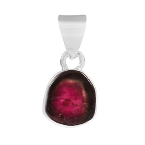 Watermelon Tourmaline 0.7" 925 Silver Pendant (RS108-117)