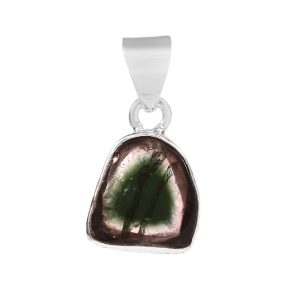 Watermelon Tourmaline 0.7" 925 Silver Pendant (RS108-120)