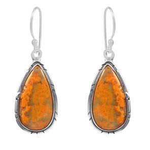 Bumble Bee Jasper 1" 925 Sterling Silver Earring (RS108-17)