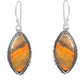 Bumble Bee Jasper 1.1" 925 Sterling Silver Earring (RS108-23)