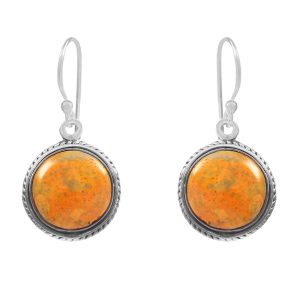Bumble Bee Jasper 0.75" 925 Sterling Silver Earring (RS108-51)