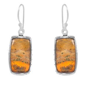 Bumble Bee Jasper 1" 925 Sterling Silver Earring (RS108-30)