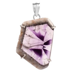 Star Amethyst Claw Set Sterling Silver Pendant (RS103-52)
