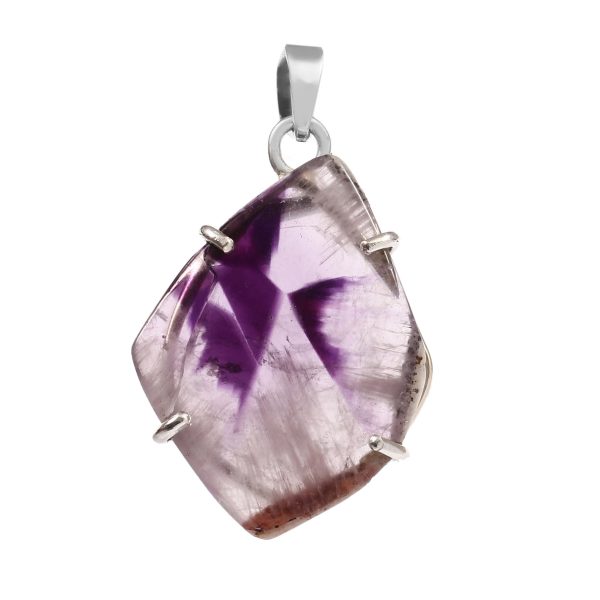 Star Amethyst Claw Set Sterling Silver Pendant (RS103-58)
