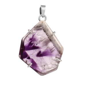 Star Amethyst Claw Set Sterling Silver Pendant (RS103-61)