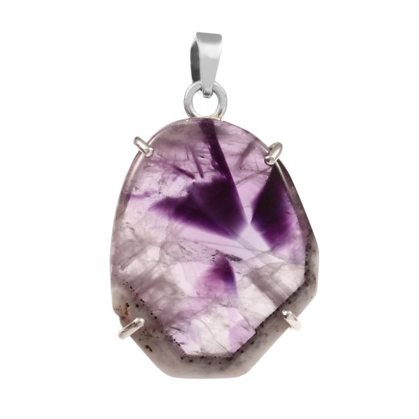 Star Amethyst Claw Set Sterling Silver Pendant (RS103-62)