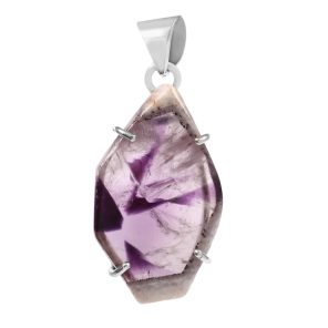 Star Amethyst Claw Set Sterling Silver Pendant (RS103-66)