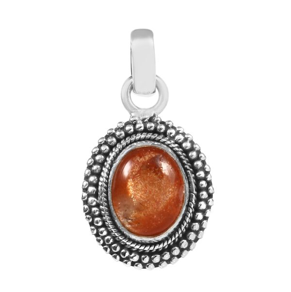 Sunstone 1" 925 Silver Pendant (REXT28-12)