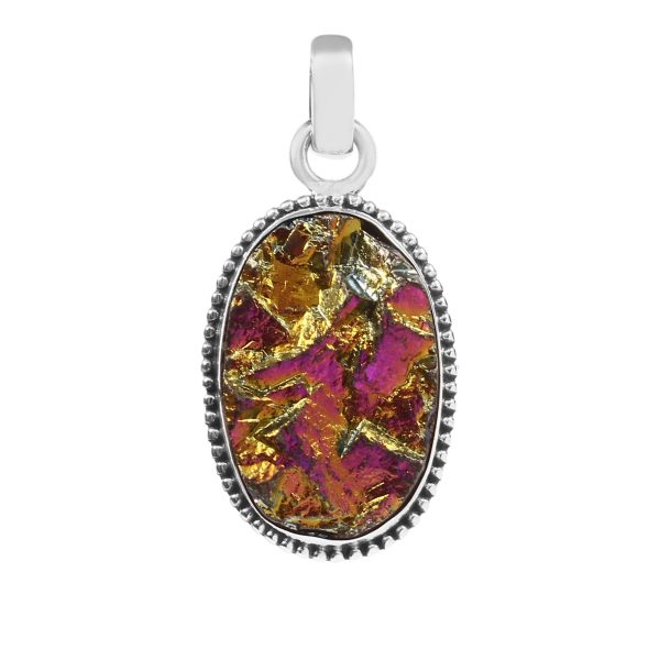 Titanium Druzy 1" 925 Silver Pendant (REXT73-7)