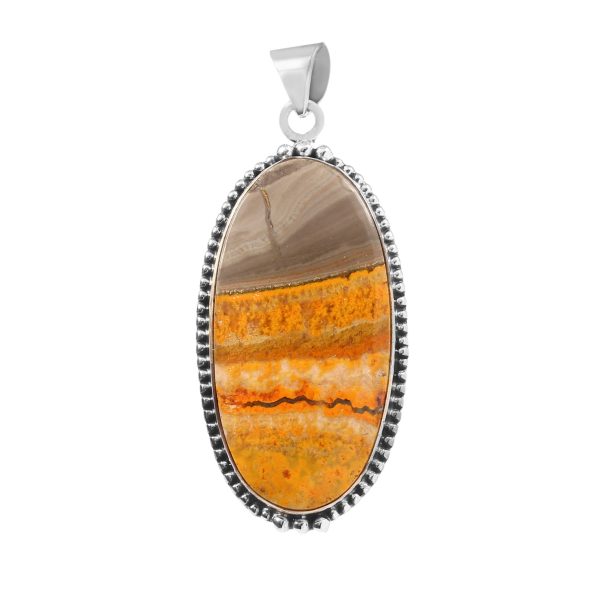 Bumble Bee Jasper 2" 925 Silver Pendant (RS103-2)