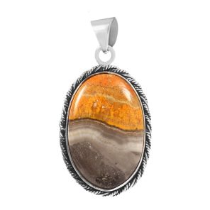 Bumble Bee Jasper 1.3" 925 Silver Pendant (RS103-4)