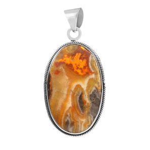 Bumble Bee Jasper 1.3" 925 Silver Pendant (RS103-7)