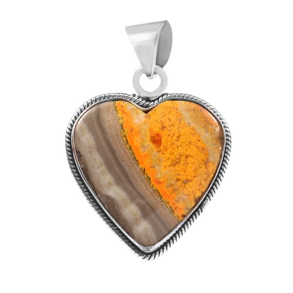 Bumble Bee Jasper 1" 925 Silver Pendant (RS103-12)