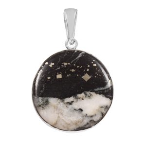 White Buffalo Turquoise 1.5" 925 Sterling Silver Pendant (RS103-109)