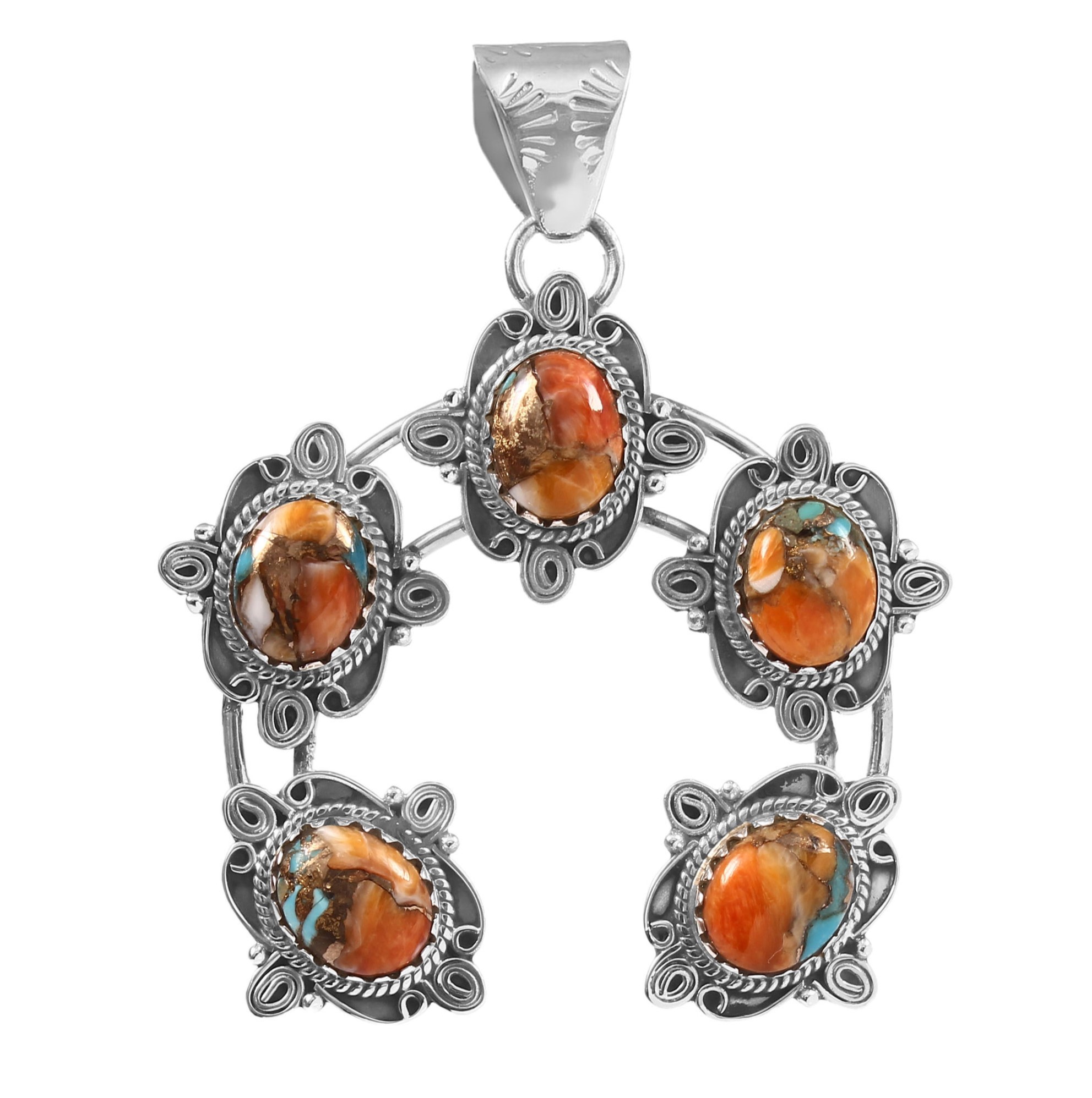 Spiny Oyster Turquoise Naja Pendant
