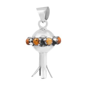 Bumble Bee Jasper Squash Blossom Pendant