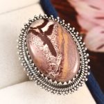 Sonora Dendritic Size US 8 925 Sterling Silver Ring (RS4-178)