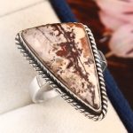 Sonora Dendritic Size US 10 925 Sterling Silver Ring (RS4-188)