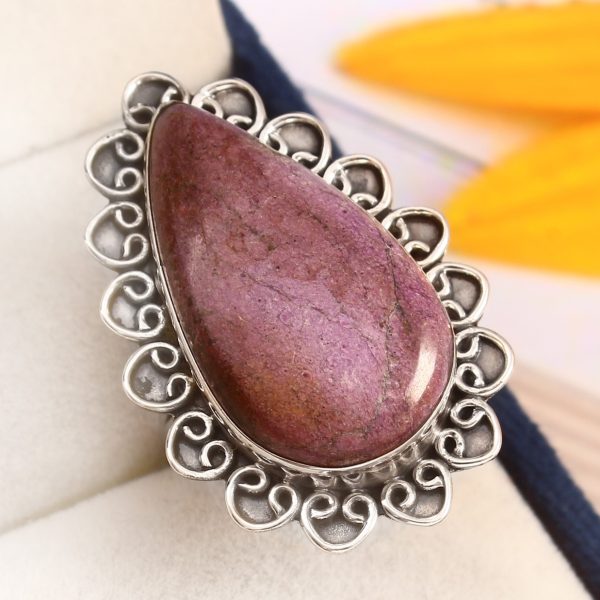 Purpurite Ring Size US 10 Sterling Silver 925 (RS105-11)