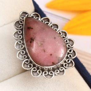 Petalite Ring Size US 11 Sterling Silver 925 (RS105-25)