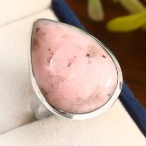 Petalite Ring Size US 10 Sterling Silver 925 (RS105-23)