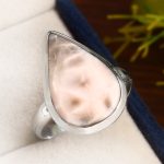 Natrolite (Pink Larimar) Size US 10 Sterling Silver 925 Ring (RS105-168)