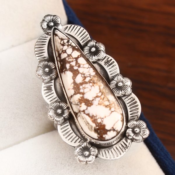 Wild Horse Jasper Southwest Style Size US 9 925 Sterling Silver Ring (RS105-42)