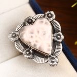 Natrolite (Pink Larimar) Size US 8 Sterling Silver 925 Ring (RS105-107)