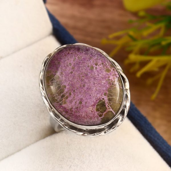 Stichtite Ring Size US 8 925 Sterling Silver (REXT73-17)